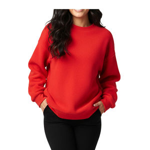 Sweat-shirts à col rond surdimensionnés vierges de qualité supérieure personnalisés avec logo professionnel Pull à manches longues Sweat-shirt pour femmes - Product Image 3