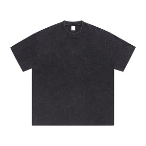 เสื้อยืดผ้าฝ้ายฟอกสีกรดสำหรับผู้ชายขนาดใหญ่พิเศษออกแบบได้ตามต้องการลายพระอาทิตย์จาง220กรัม100% ถักแบบถักทอสำหรับผู้ชาย - Product Image 3