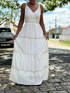 Vestido de verano de rayón vibrante Tie-Dye para mujer, encaje largo de diseñador con Fiesta de trabajo a mano y ropa informal, vestido largo sin espalda con cuello en V - Product Image 2