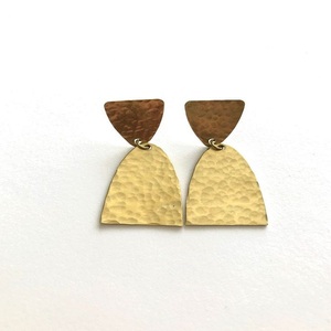 <b>Earrings</b> Hammered Unique Brass Fashion <b>Gold</b> Silver Handmade Jewelry Set Statement <b>Earrings</b> Brass - Product Image 4