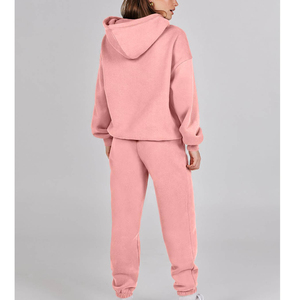 Chándal Deportivo de Invierno para Mujer, con Logotipo Personalizado, Estampado, Ajustado, de Alta Calidad, en Felpa, Algodón y Poliéster - Product Image 2