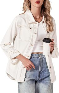 Vestes en jean pour femmes en gros - Mode, manches longues, boutonnée, poches en jean, style western, vêtements de travail décontractés, vêtements d'extérieur pour toutes les saisons - Product Image 6