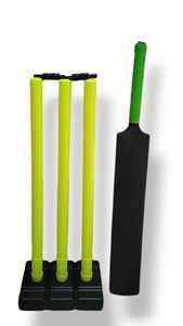 Juego de plástico de cricket Juego de tocones de bate de cricket de playa de plástico Juego completo de cricket para niños - Product Image 2