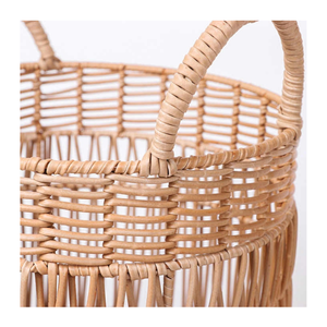 Cesta de almacenamiento colgante de ratán alta al por mayor con asa para uso doméstico, manta de lavandería, almacenamiento de juguetes, servicio ODM disponible - Product Image 3