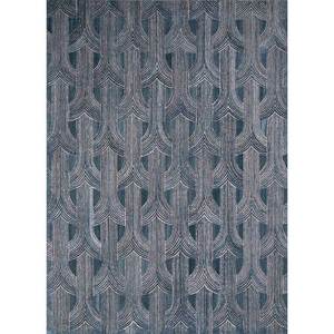 Jaipur <b>Rugs</b> ZA Tahn-7075 Blue Hand Tufted Wool <b>Rug</b> Modern <b>Boho</b> Style Geometric for Home Entryway Hallway Rectangular Shape - Product Image 1