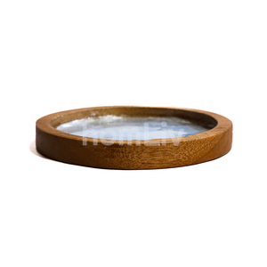 Sous-verre décoratif en bois de teck naturel, tapis rond pour table, sous-verre pour bar, café, boissons, sous-verre fait main, décoration pour la maison - Product Image 6