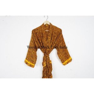 Luxury Women's Silk <b>Kimono</b> <b>Robe</b> Street Style <b>Long</b> Dress Sleepwear for Home Use or Hotel Vacation Wear - Product Image 2
