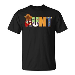 T-shirt coordinata per la famiglia Aunt Of The Birthday Western Rodeo Boy - Product Image 1