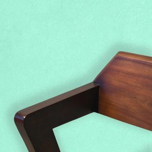 Fauteuil Gita simple chaise de salle à manger en bois de teck massif avec finition noyer pour intérieur et extérieur. - Product Image 3