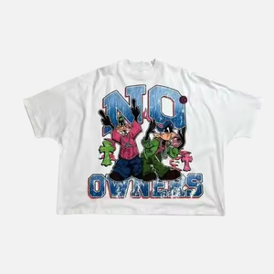 Streetwear Boxy T Shirt Top trending Hombres Drop Shoulder Wash Heavyweight Oversized Blank Cropped Boxy Fit T shirt - Product Image 4