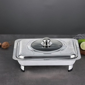 Haute qualité luxe métal chauffe-plat élégant Buffet plat de service Premium chauffe-plats pour la fête de mariage Banquet Restaurant - Product Image 4