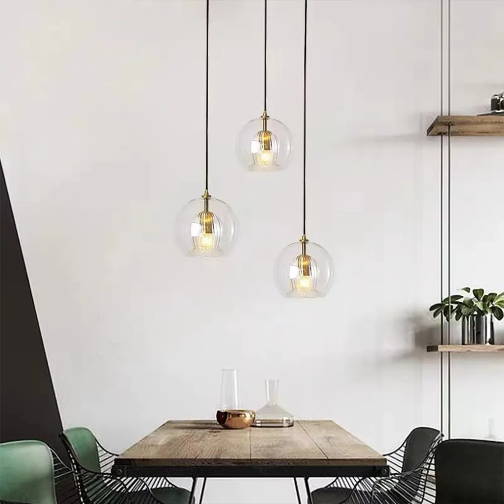 Современный индивидуальный стеклянный подвесной светильник в скандинавском стиле простой и креативный подвесной светильник