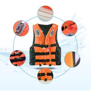 Chaleco salvavidas y PFD con correas ajustables Silbato DE SEGURIDAD USCG Tipo III SOLAS Cinta reflectante Carcasa exterior de poliéster - Product Image 3