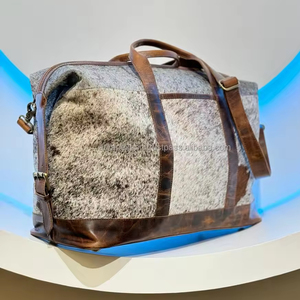 New Handmade 100% Natural Hair on Cowhide <b>Duffle</b> <b>Bags</b> Stylish Genuine <b>Leather</b> Perfect Travel <b>Bag</b> Western Luggage <b>Bags</b> for Unisex - Product Image 3