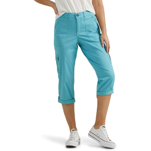 Pantalon cargo femme sur mesure OEM, coupe ample, tissu en mélange de coton léger et respirant, avec poches utilitaires pour streetwear. - Product Image 4
