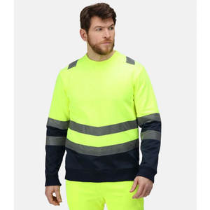 Custom <b>Long</b> <b>Sleeve</b> Reflective Work Hi Vis Sweatshirt Yellow Color Wholesale Hi Vis Reflective Shirts Men Workwear Sweatshirt - Product Image 5