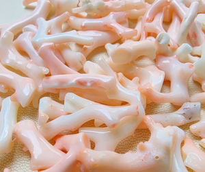 304 Cts Lot Japanese Coral Stick, 14 piezas, White Coral Pulido Pink Stick , Japanese Coral Loose Gemstone - Product Image 3