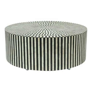 Table basse en os incrusté faite à la main de luxe avec un art floral détaillé Table centrale haut de gamme pour la décoration du salon - Product Image 2