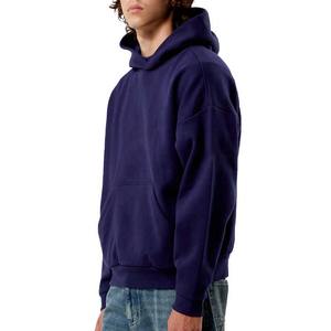 Personalizado de gran tamaño de peso pesado francés Terry Sudadera con capucha Stand Collar Drop Shoulder Streetwear Sudaderas en blanco Invierno Oem Logo Sudaderas con capucha - Product Image 3