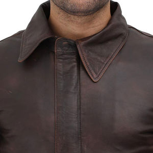 Chaqueta Acolchada de Piel de Vaca Genuina para Hombre, Cálida para Invierno, Transpirable, Resistente al Viento, Ecológica, Estilo Casual, Nueva Llegada - Product Image 5