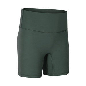 Pantalones cortos deportivos sin costuras de cintura alta para mujer, transpirables, de LICRA de Color sólido/poliéster, para gimnasio, Fitness, Yoga, equipo de trabajo, modelo de estilo informal - Product Image 5