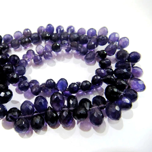 Paquete de 10 Cuentas de Amatista Africana Facetadas en Forma de Lágrima de Alta Calidad, 4x6-8x12mm, para la Creación de Joyas - TIENEZAS QUE ELEGIR - Product Image 1