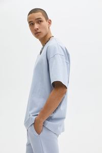 100% coton pour bleu ciel unisexe Super doux Premium T-shirt uni imprimé numérique coupe vierge pour hommes - Product Image 4