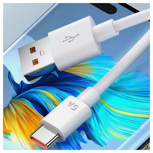 Kabel USB Type-C PVC Fleksibel Super 1.2m Grosir, Pengisian Cepat 6A, Tembaga Murni, untuk Tablet IOS, Earphone, Komputer - Product Image 5