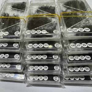Best Selling <b>Premade</b> Eyelash Extensions Dark Matte Pointy Base 0.03-0.05mm CC/DD/M/LD Curl Mega Loose <b>Fans</b> 10D-20D - Product Image 6
