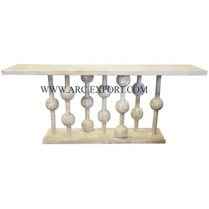 Conception moderne Table console de grande taille en métal plaqué or Mobilier unique fabriqué à la main Table console de restaurant - Product Image 2