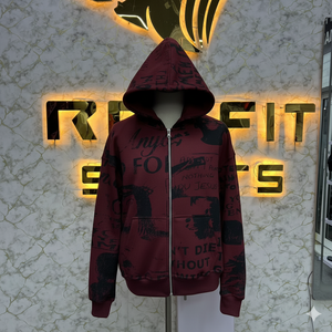 Service OEM maintenant disponible en taux réglable Sweat à capuche zippé Puff Printed fabriqué en usine à bas prix Sweats à capuche pour hommes - Product Image 3
