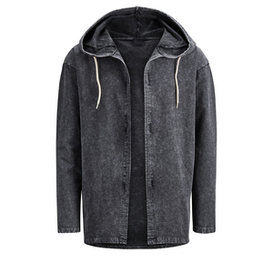 Sudadera con capucha personalizada con lavado ácido para hombres, venta al por mayor de ropa deportiva, sudaderas de gimnasio, diseño bordado, ropa deportiva teñida lisa - Product Image 3