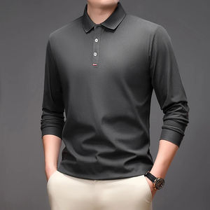 Chemise polo à manches longues décontractée pour homme populaire, style automne 2026, tendance et polyvalente - Product Image 3