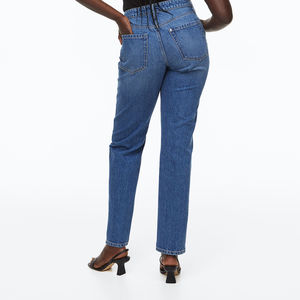 Jeans droits classiques pour hommes, coton, élastique, bleu clair, coupe slim, denim extensible, pantalon décontracté personnalisé pour hommes - Product Image 5