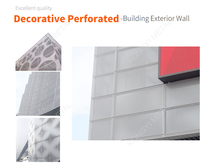 Panel de Aluminio Perforado para Interiores, Revestimiento Artístico de Paredes, Fachadas Exteriores de Muro Cortina