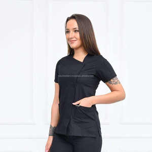 Service OEM Vente en Gros Uniformes Médicaux Douces Offre Spéciale Femmes Ensembles Uniformes Unisexe Col Montant Manches Courtes - Product Image 6