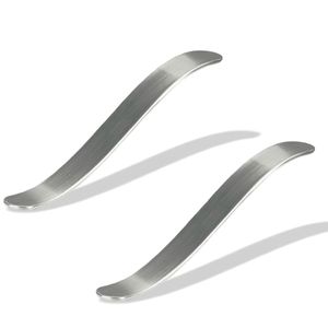 OTICA Paquete de 2 Depresores Linguales Reutilizables de Acero Inoxidable de 6 Pulgadas, Herramientas Dentales Orales con Hoja de Plástico para Limpieza de Lengua, Hecho en India - Product Image 1