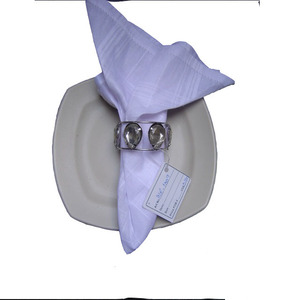 Accessoires de vaisselle Porte-serviette Mariage Argent Plaqué Moderne Rond de serviette Art à la main Argent Plaqué Finition Rond de serviette - Product Image 2
