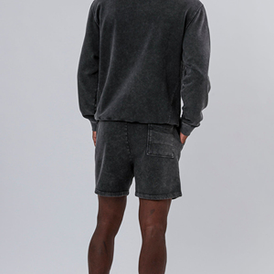 Shorts de Algodón con Lavado Ácido |   Logotipo y Etiqueta Personalizados |   Fabricante de Shorts OEM ODM, Shorts Unisex con Lavado Ácido, Proveedor de Ropa de Alibaba - Product Image 4