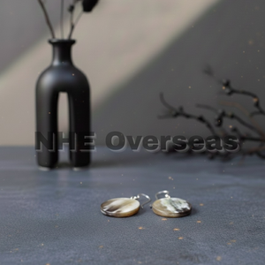 Exquisitos Pendientes de Cuerno Natural |   Pendientes de Cuerno Hechos a Mano Ecológicos, Perfectos para el Uso Diario |   Elaborado por NHE Overseas - Product Image 2