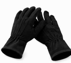 Gants de cérémonie en coton noir de qualité supérieure, anti-écrasement, usage général, pour cérémonie et garde d'honneur, accessoires de style uniforme - Product Image 1