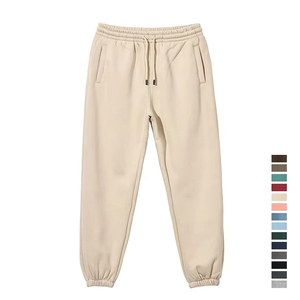 Pantalon de jogging décontracté léger de haute qualité pour homme, coupe droite, personnalisable, en molleton de coton, idéal pour l'automne - Product Image 1