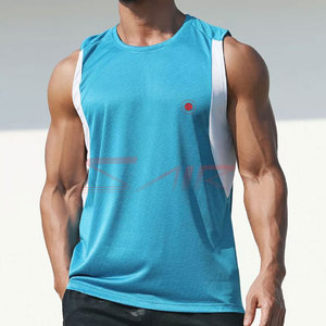 Débardeur de sport pour homme, personnalisé, à séchage rapide, respirant, écologique, en coton/fibre de bambou, style décontracté, couleur unie, très vendu - Product Image 3