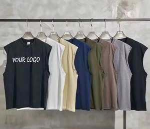 Chaleco Vintage lavado con ácido personalizado con logotipo personalizado 2025, chaleco holgado sin mangas de alta calidad para hombre - Product Image 1