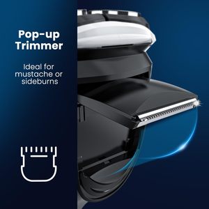 Afeitadora Eléctrica Húmeda y Seca para Hombre con Recortadora de Precisión y Triple Cuchilla, Resistente al Agua IPX7, Indicador de Energía, para Uso Corporal - Product Image 1
