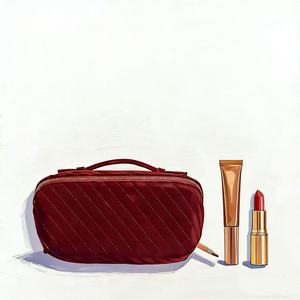 New corduroy connecting <b>makeup</b> bag luxury <b>makeup</b> <b>box</b> with gold zipper large capacity travel zipper bag - Product Image 5