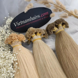 2025 meilleure vente de haute qualité 100% extensions humaines vierges crues vietnamiennes pointe plate pleine cuticule Super Double dessiné en gros - Product Image 1