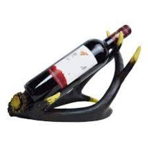 Star Shape Designer Black Color Powder Coated Heavy Duty Metal Made Attractive Look Wine Bottle Holder Stand Barware Supplies - Product Image 3