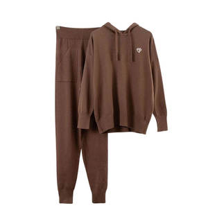 Haute qualité 100% coton Teary Fleece unisexe surdimensionné deux pièces survêtement long à capuche avec un design uni pour la saison hivernale - Product Image 1