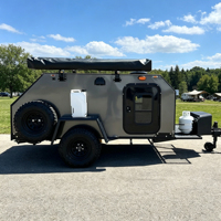 Caravane de voyage remorquable personnalisée OEM, camping-car léger avec aménagement intérieur complet, certifié DOT et VIN pour le marché américain